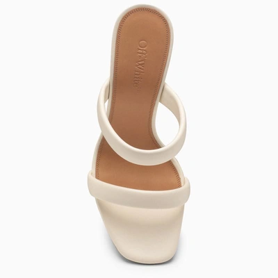 Off-white Leather Allen Sandals With Heel 11 Cm In White