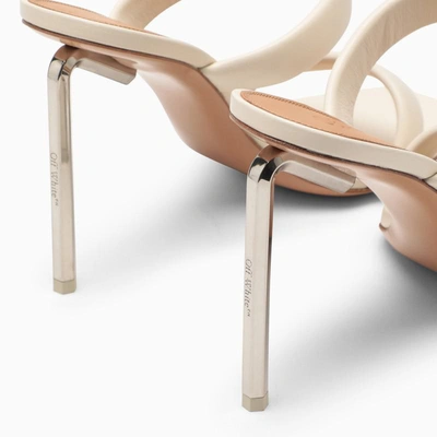 Off-white Leather Allen Sandals With Heel 11 Cm In White