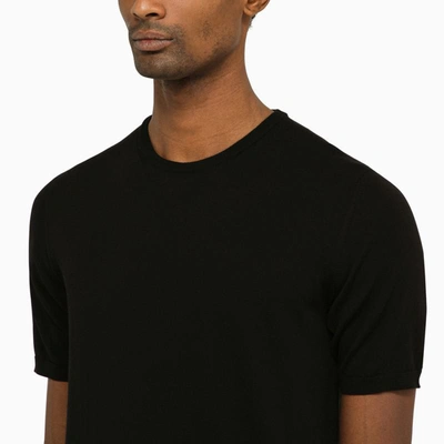 Shop Roberto Collina Short-sleeved Wire Jersey In Black