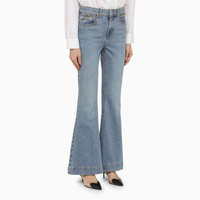 Shop Stella Mccartney Falabella Mid Vintage Wide Leg Jeans In Blue