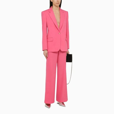 Shop Stella Mccartney Wool-blend Palazzo Trousers In Pink