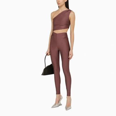 Shop The Andamane Asymmetrical Close-fitting Jumpsuit In Mauve In Brown