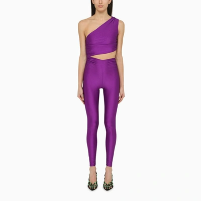 Shop The Andamane Symmetrical Close-fitting Jumpsuit In Purple