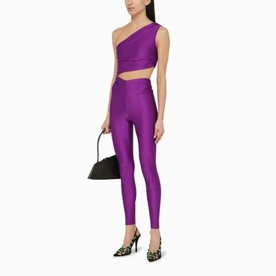 Shop The Andamane Symmetrical Close-fitting Jumpsuit In Purple