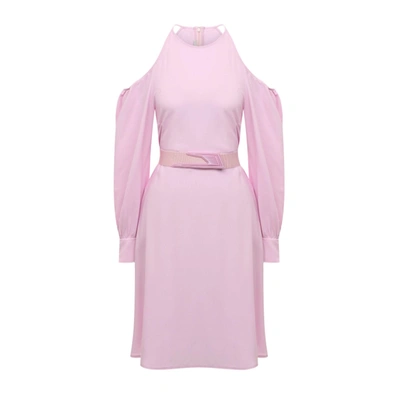 Shop Stella Mccartney Cut Shoulders Dress In Pink