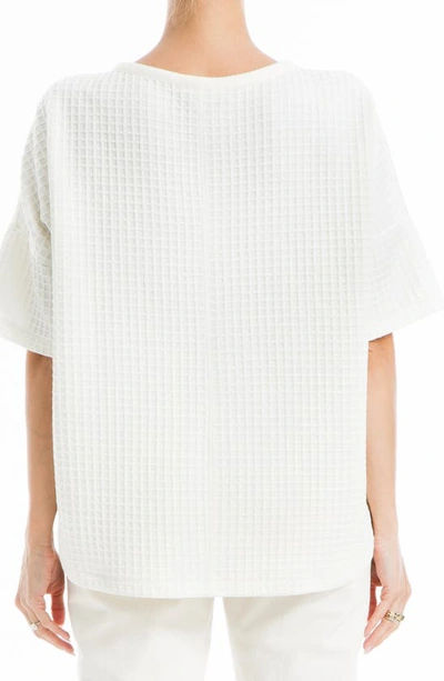 Shop Max Studio Waffle Knit Top In White