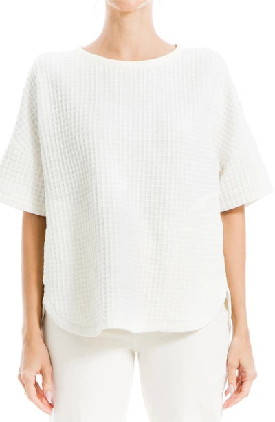Shop Max Studio Waffle Knit Top In White