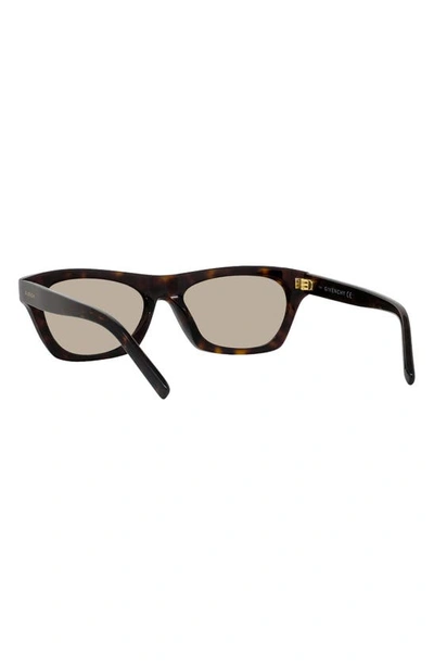 Shop Givenchy Day 55mm Square Sunglasses In Dark Havana / Green