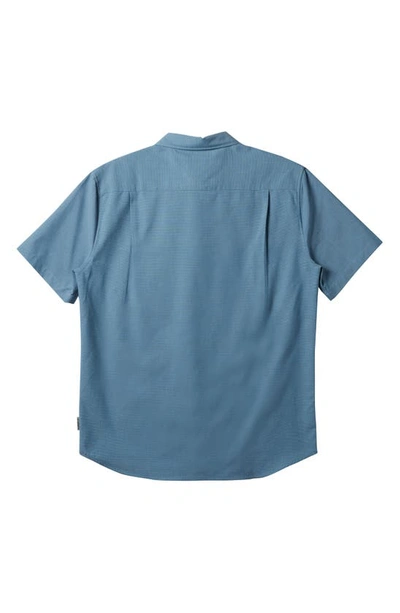 Shop Quiksilver Kids' Shoreline Button-up Shirt In Blue Shadow
