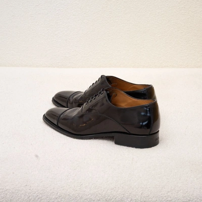 Pre-owned Dior Christian  Black Leather Timeless Oxfords Size 9
