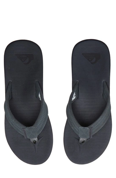 Quiksilver Carver Flip Flop In Grey