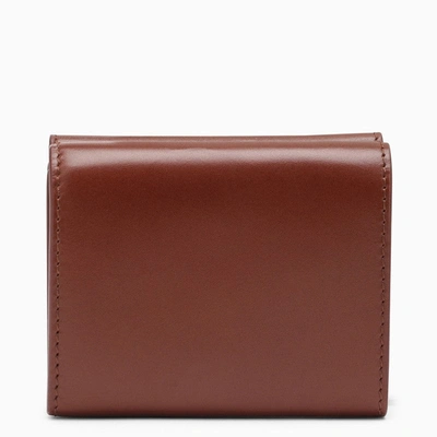 Shop Apc A.p.c. Genève Hazelnut Leather Trifold Wallet Women In Brown