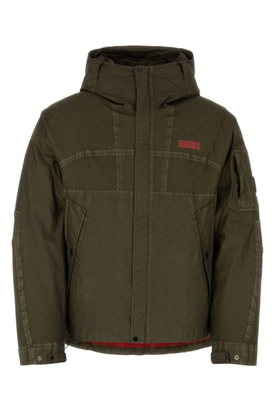 Shop C.p. Company Man Army Green Nylon Jacket