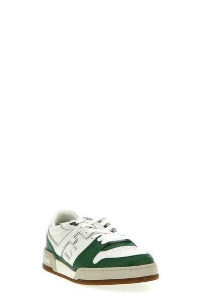 Shop Fendi Men ' Match' Sneakers In Green