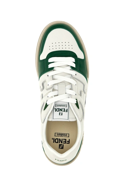Shop Fendi Men ' Match' Sneakers In Green