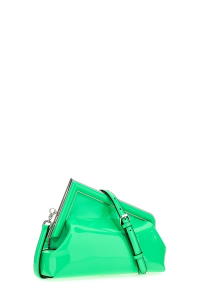 Shop Fendi Women ' First' Midi Pouch In Green