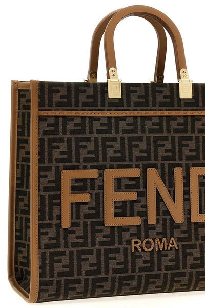 Shop Fendi Women ' Sunshine' Shopping Bag In Brown