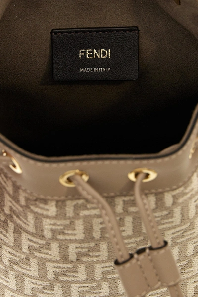 Shop Fendi Women 'mon Tresor' Mini Bucket Bag In Cream