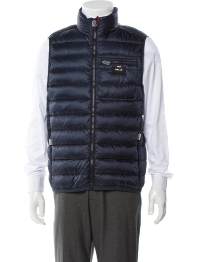 Shop Bally Men's 6240395 Blue Down Puffer Vest Coat