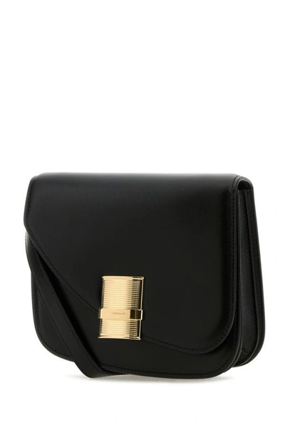 Shop Ferragamo Salvatore  Woman Black Leather Crossbody Bag