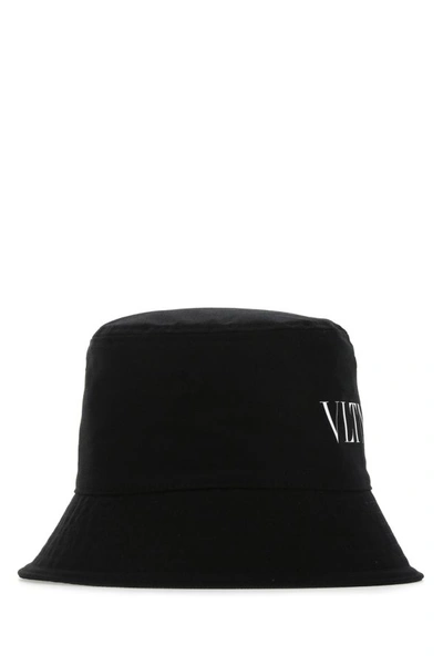 Shop Valentino Garavani Man Black Cotton Hat