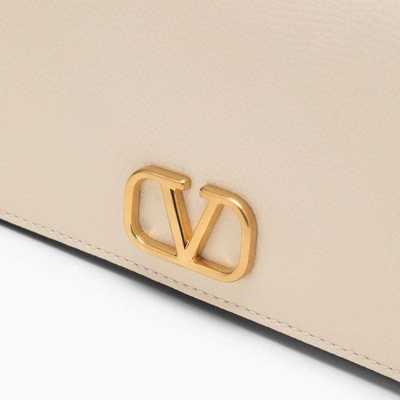 Shop Valentino Garavani Vlogo Signature Ivory Shoulder Bag Women In White