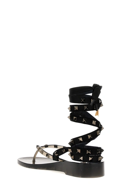 Shop Valentino Garavani Women Sandals  Garavani 'summer Rockstud' In Black