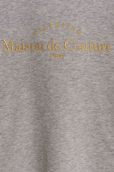 Shop Valentino Garavani Women T-shirt  'maison De Couture'' In Gray