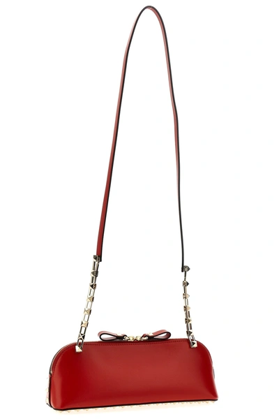 Shop Valentino Garavani Women  Garavani 'rockstud' Clutch Bag In Red