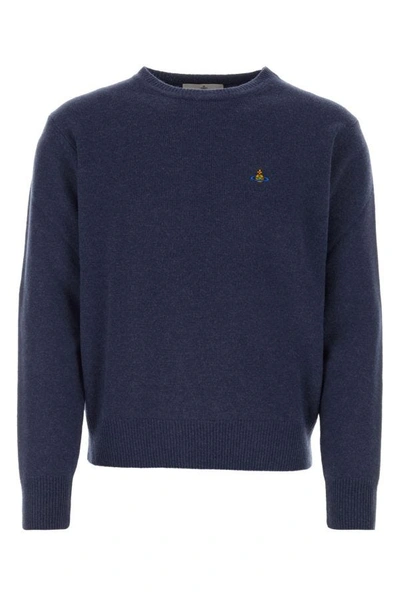 Shop Vivienne Westwood Man Blue Wool Blend Alex Sweater
