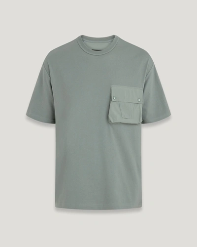 Shop Belstaff Castmaster Pocket T-shirt In Mineral Green