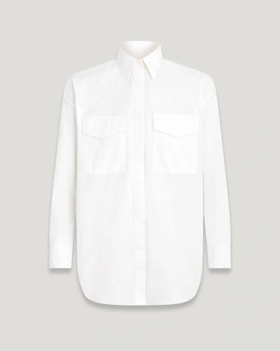 Shop Belstaff Hurste Oversized Shirt In White