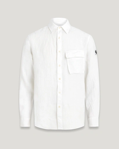 Shop Belstaff Scale Hemd Für Herren Garment Dyed Linen In White