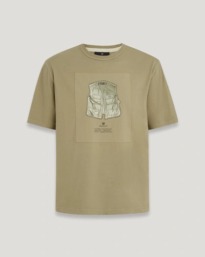 Shop Belstaff Castmaster Graphic T-shirt Für Herren Cotton Jersey In Aloe