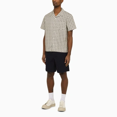 Shop Apc A.p.c. Short-sleeved Patterned Shirt In White