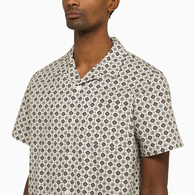 Shop Apc A.p.c. Short-sleeved Patterned Shirt In White