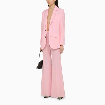 Shop Dsquared2 Wool-blend Palazzo Trousers In Pink