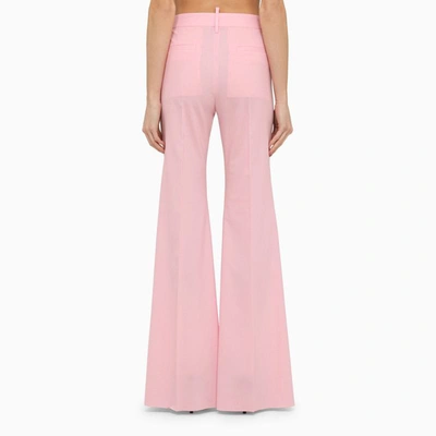 Shop Dsquared2 Wool-blend Palazzo Trousers In Pink