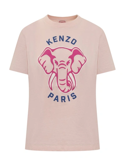 Shop Kenzo Elephant T-shirt In Pink