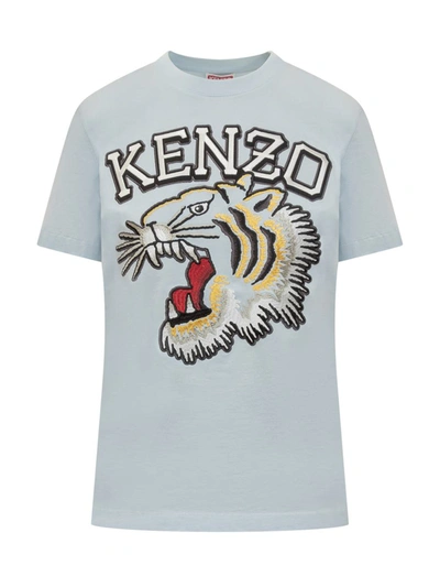 Shop Kenzo -shirt Tiger Varity In Blue