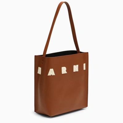 Shop Marni Museum Hobo Bag Small In Brown