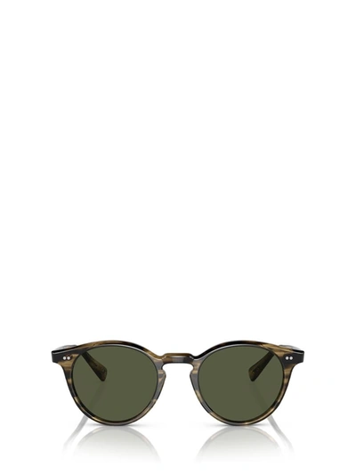 Shop Oliver Peoples Sunglasses In Olive Smoke