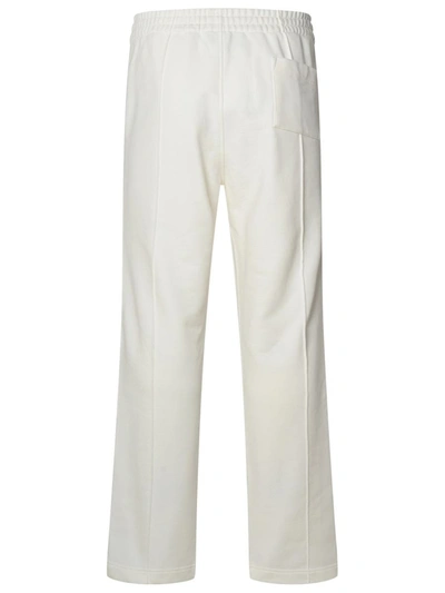 Shop Casablanca White Cotton Pants In Avorio