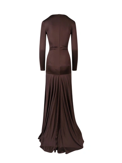 Shop Saint Laurent Dress In Brown