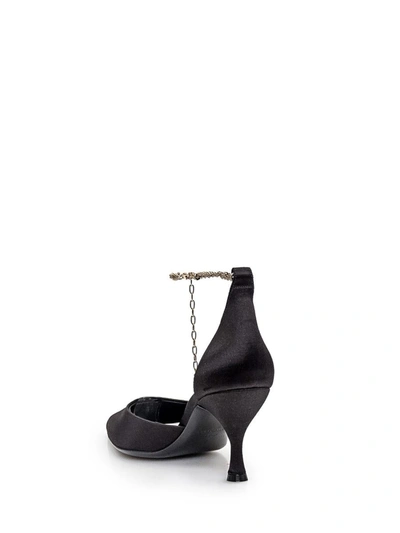 Shop Ferragamo Décolleté With Chain In Black