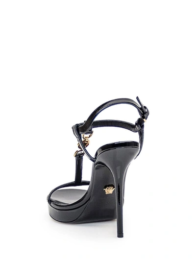 Shop Versace Medusa Sandal In Black