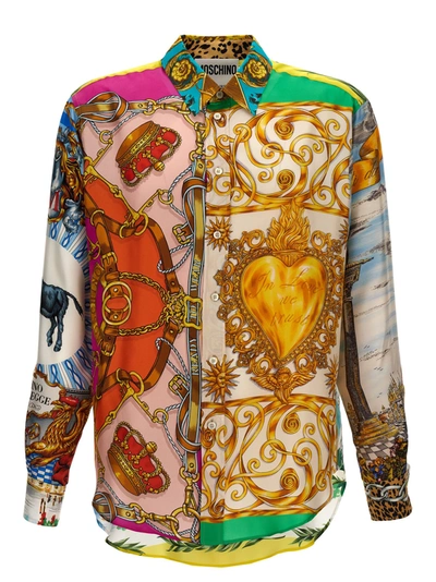 Shop Moschino Archive Scarves Print Shirt, Blouse Multicolor