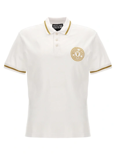 Shop Versace Jeans Couture Logo Shirt Polo In White