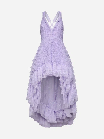 Shop Needle &amp; Thread Mia Cami Tulle High-low Gown In Periwinkle Purple