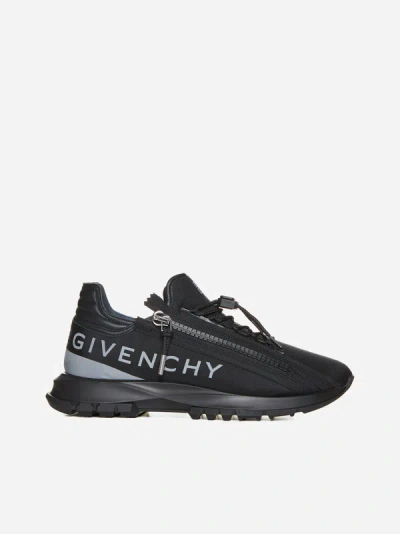 Shop Givenchy Spectre Zip Runners Leather Sneakers In Black